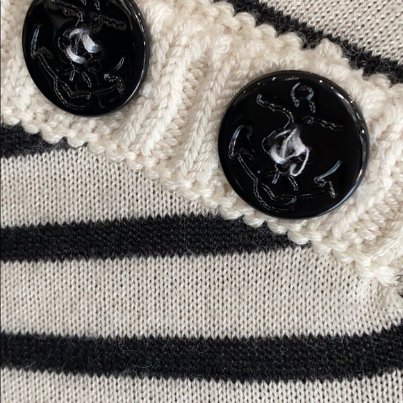 No. 21 White Black Striped Wool/Silk Blend Sweater - Picture 10 of 10